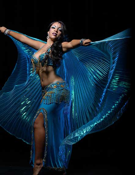 teal isis wings blue belly dancer orlando sevdha