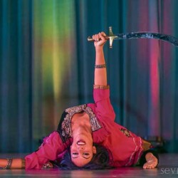 bollywood dancer sword sevdha on the floor
