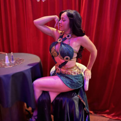 Belly Dancer in Classy Red Background